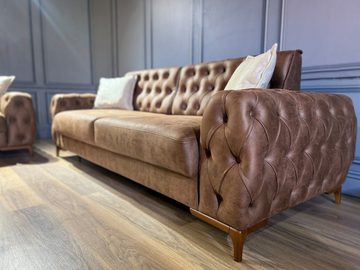 Möbeldreams Chesterfield-Sofa »Chesterfield Lotus / Schlaffunktion / Verstellbare Rückenlehne«