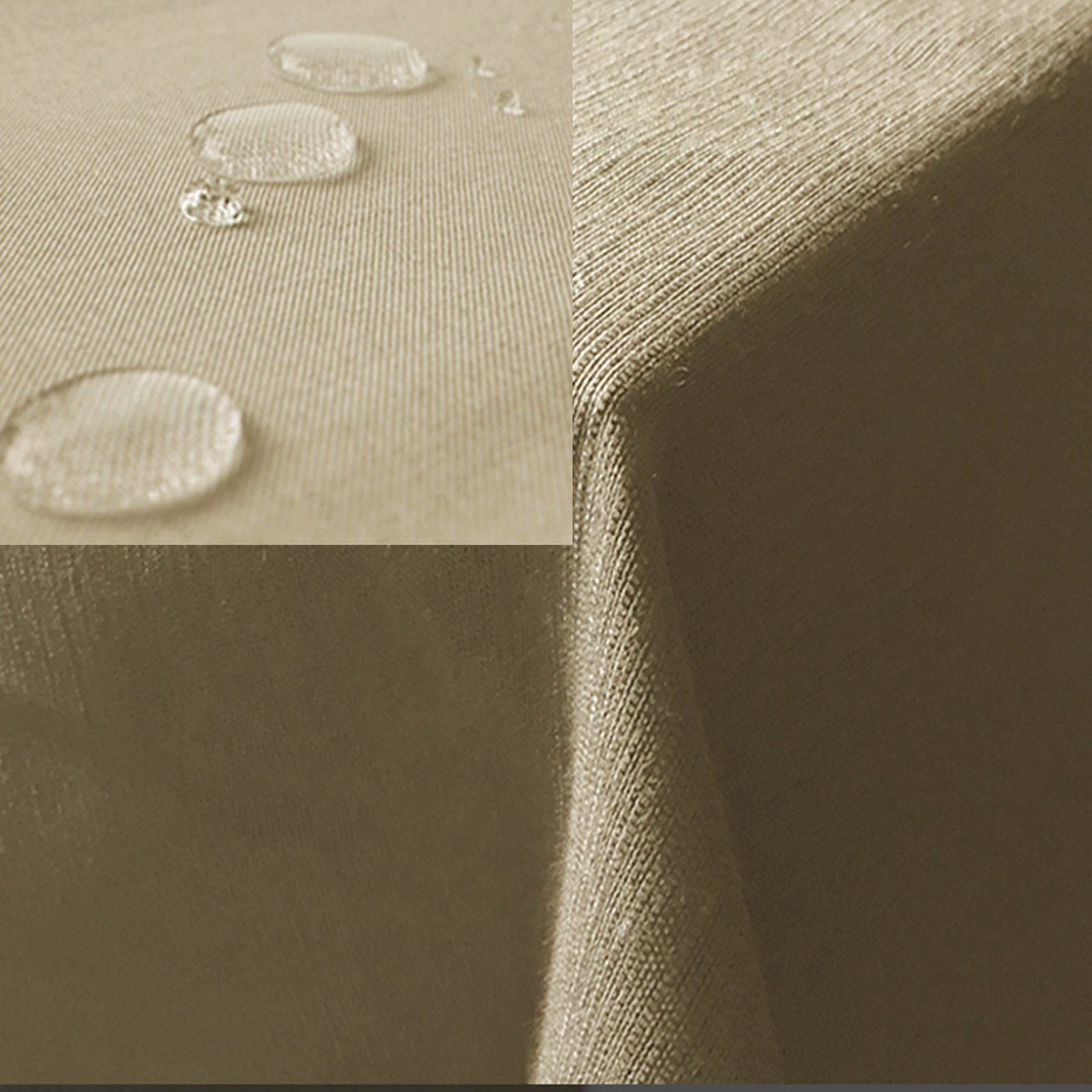 JEMIDI Tischdecke Wasserabweisende ovale Tischdecke 135x180cm - Leinenlook Anthrazit