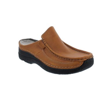 WOLKY ROLL SLIDE Clog, Vegan Pull-Up Vegan, cognac, Wechselfußbett, 0623393 Clog