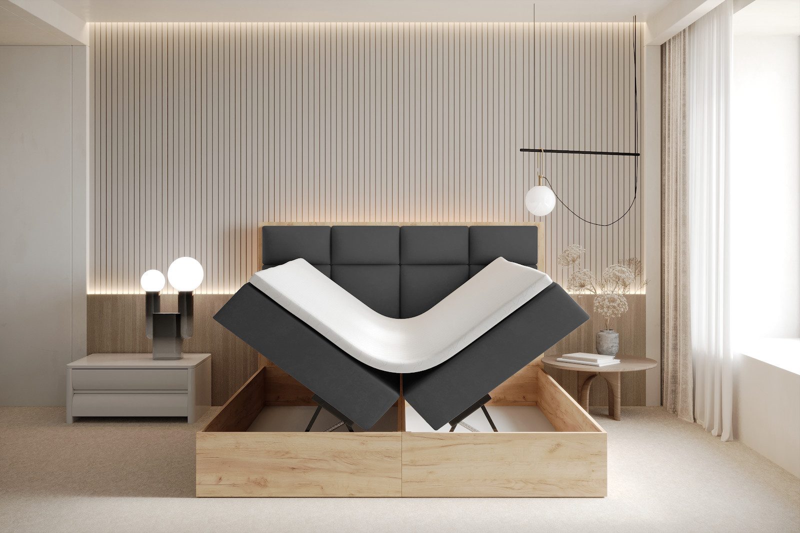 TRADA Boxspringbett SELVA 160x200 - Taschenmatratze günstig online kaufen
