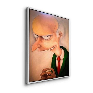 DOTCOMCANVAS® Leinwandbild Evil Burns, Leinwandbild Evil Mr. Burns Die Simpsons Comic Cartoon Portrait