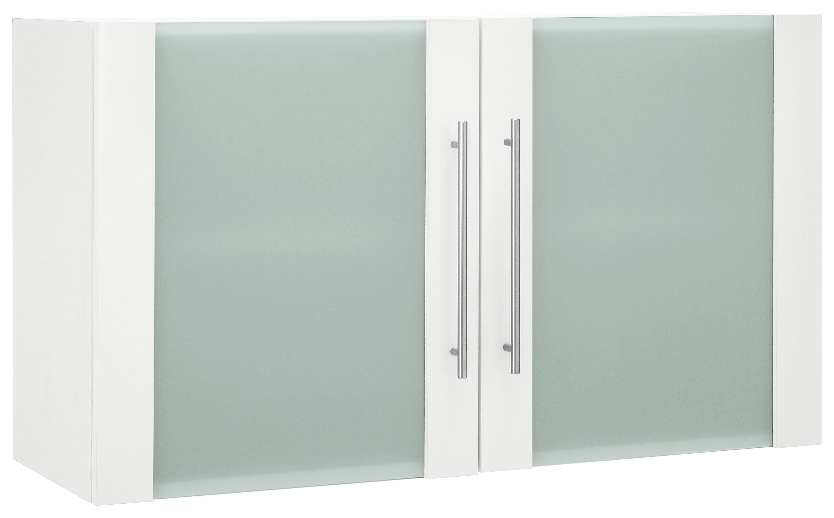 wiho Küchen Glashängeschrank Flexi2 Breite 100 cm weiß/weiß