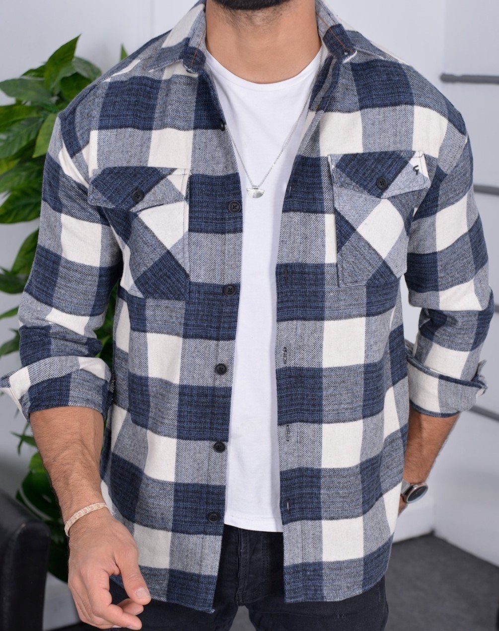 Megaman Jeans Flanellhemd Herren Holzfällerhemd Flanellhemd Kariert Freizei günstig online kaufen