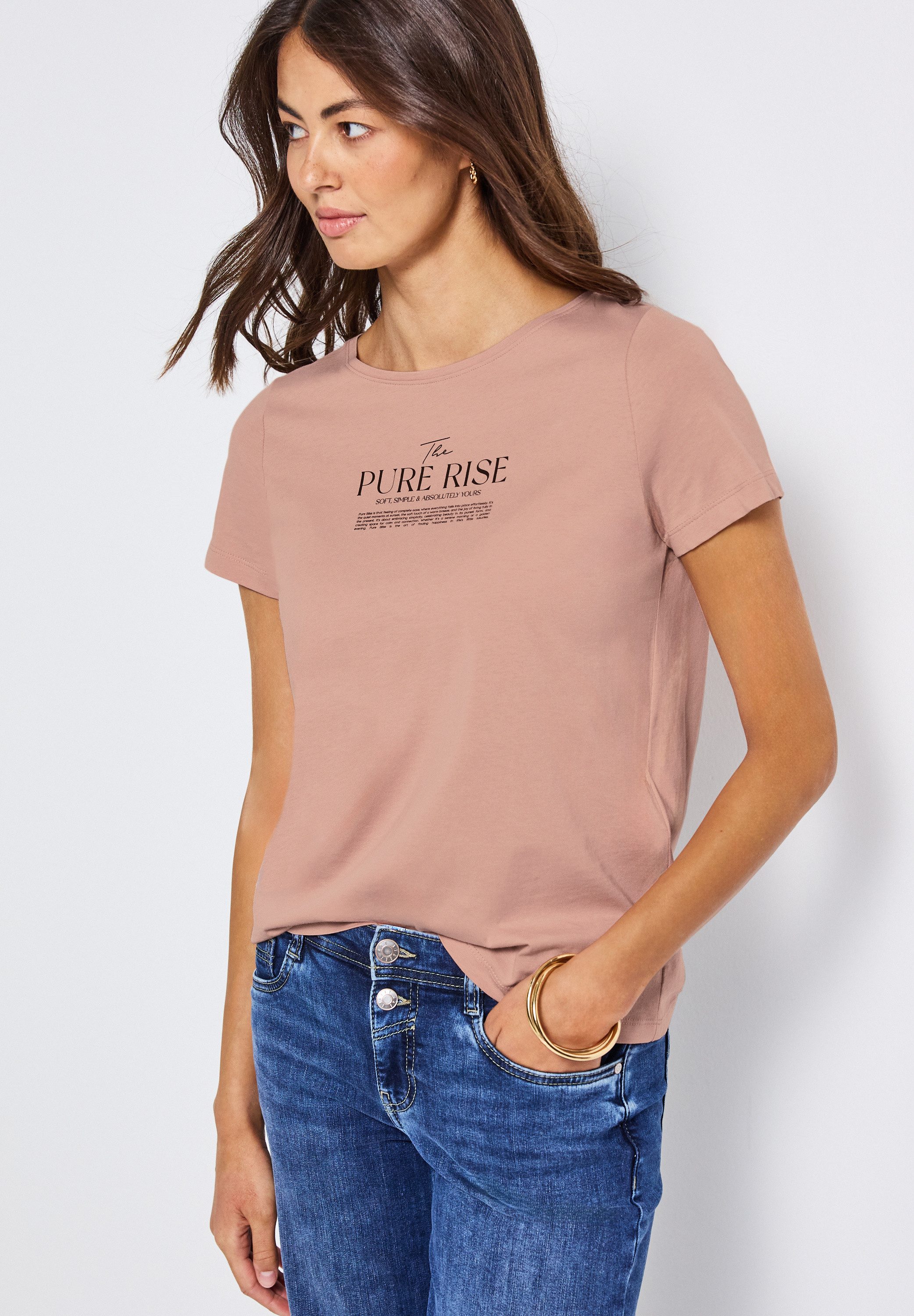 STREET ONE T-Shirt mit Wording Artwork günstig online kaufen