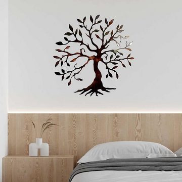 Welikera Wanddekoobjekt Metall Baum des Lebens Wanddekoration, Wandkunst Dekoration, 50*50 cm