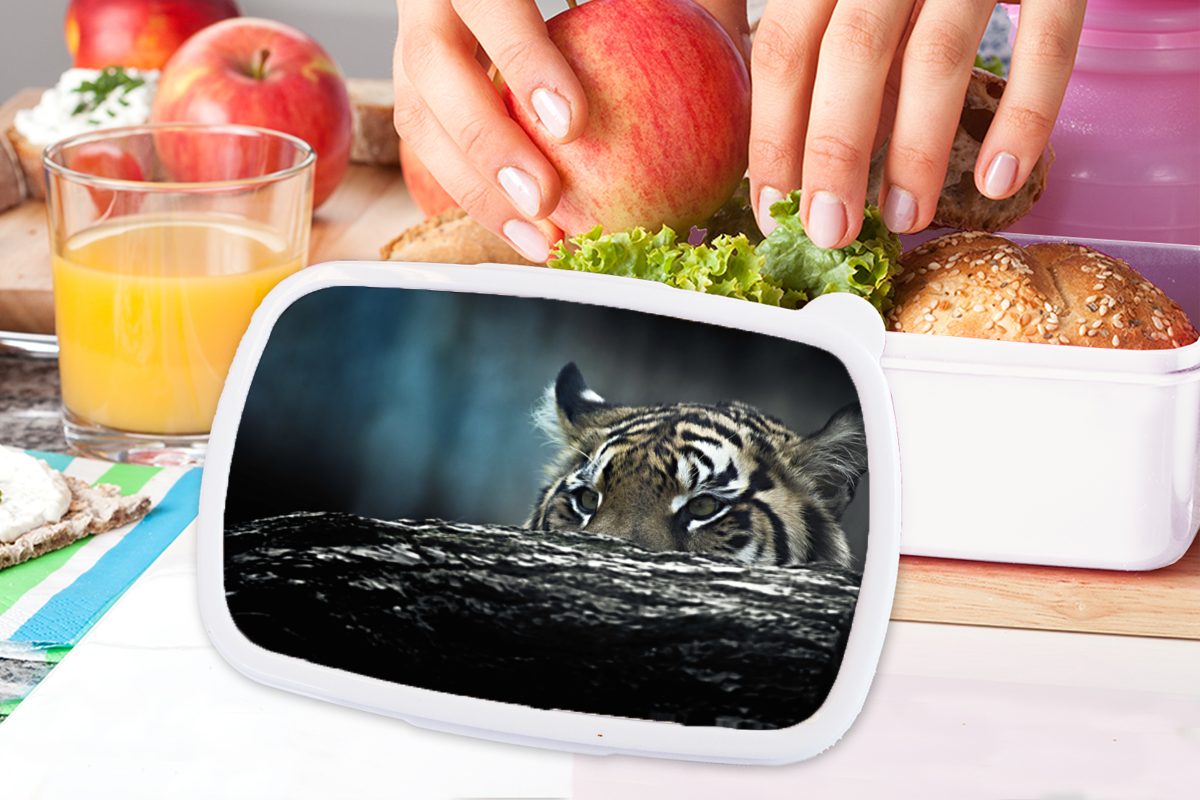 Erwachsene, und - Tarnfarbe, und Brotbox Kunststoff, für Lunchbox Tiger weiß Rüssel Mädchen (2-tlg), für Kinder Jungs - Brotdose, MuchoWow