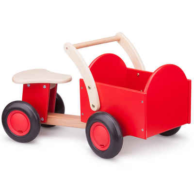 New Classic Toys® Lauflernhilfe Rutscher aus Holz für Kinder mit rotem Kasten Holzspielzeug