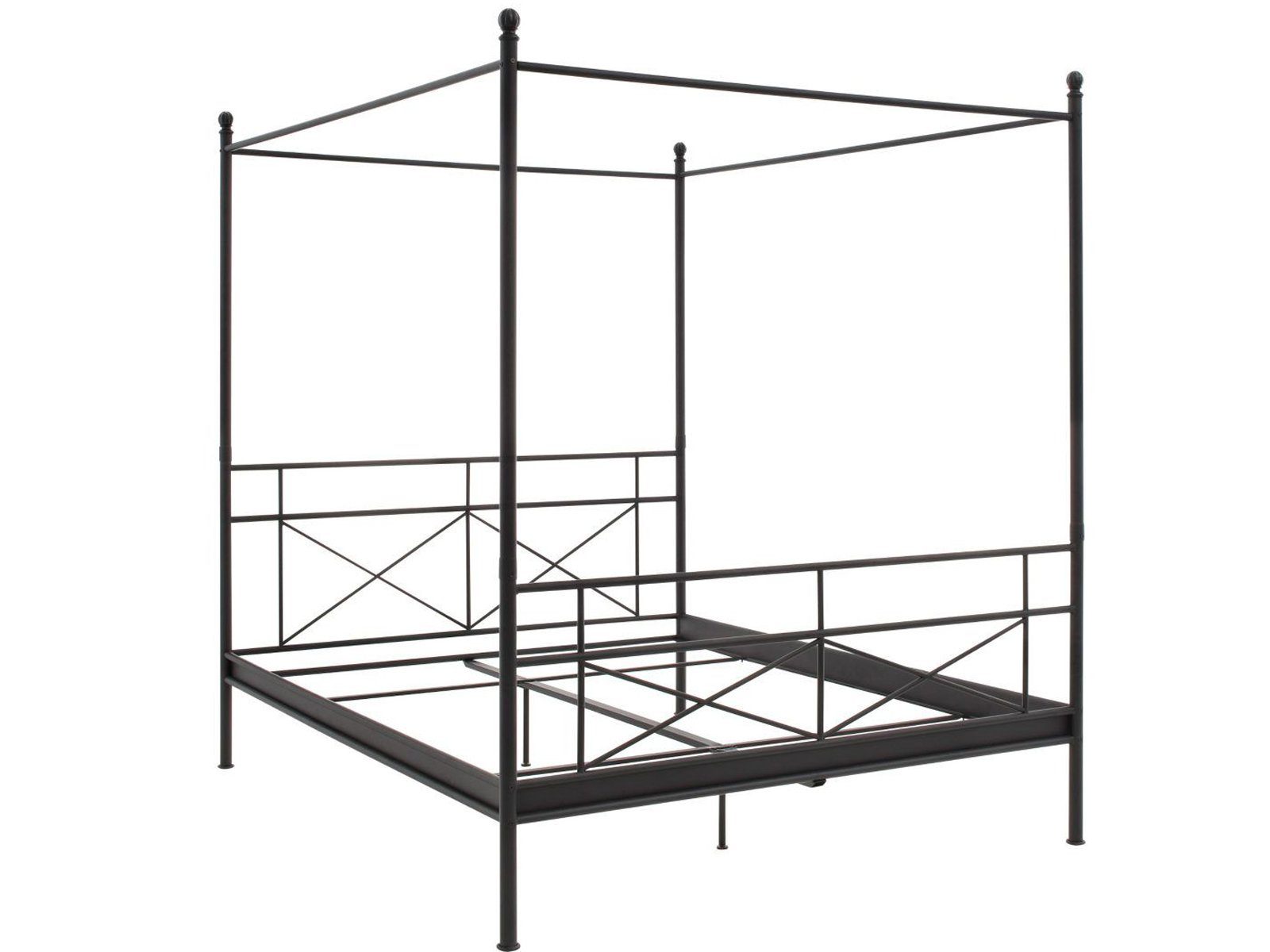 loft24 Himmelbett Tanja, Metallbett im Landhausstil, 180x200 cm