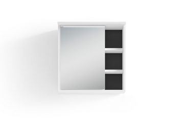 byLIVING Spiegelschrank WELLNESS (B 60, H 61, T 28 cm, Moderner, 1-türiger Spiegel Hängeschrank) mit LED-Beleuchtung & Steckdose in Artisan Eiche oder weiß
