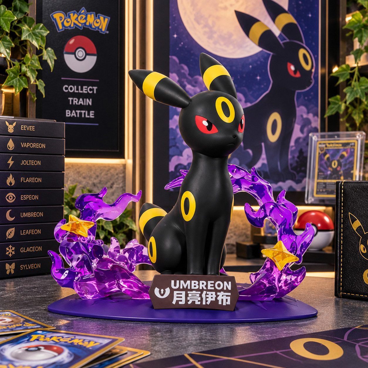 The Pokémon Company Sammelkarte Pokemon Twinkmont Umbreon Figure