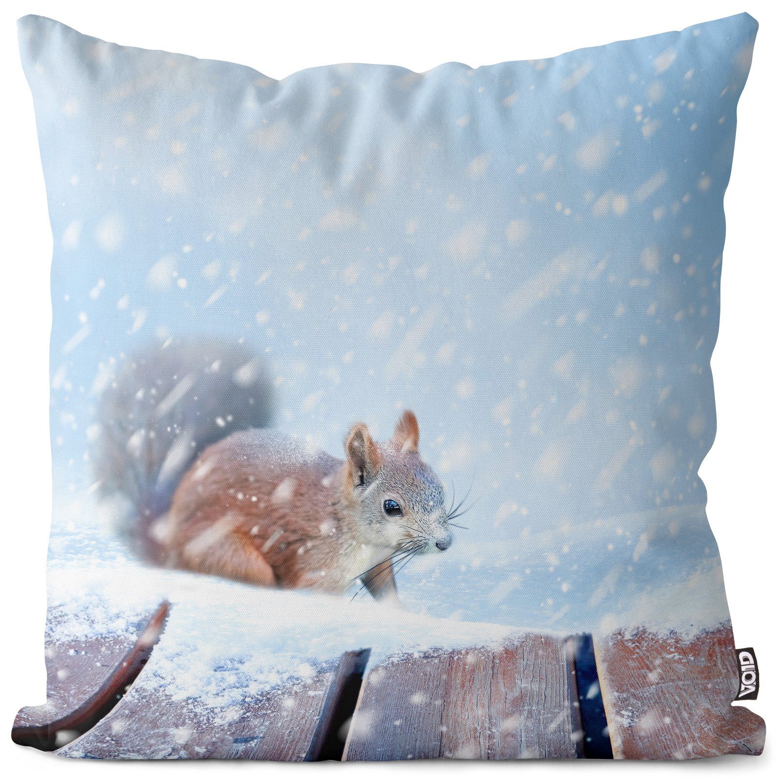 VOID Kissenbezug, (1 Stück), Eichhörnchen Schnee günstig online kaufen