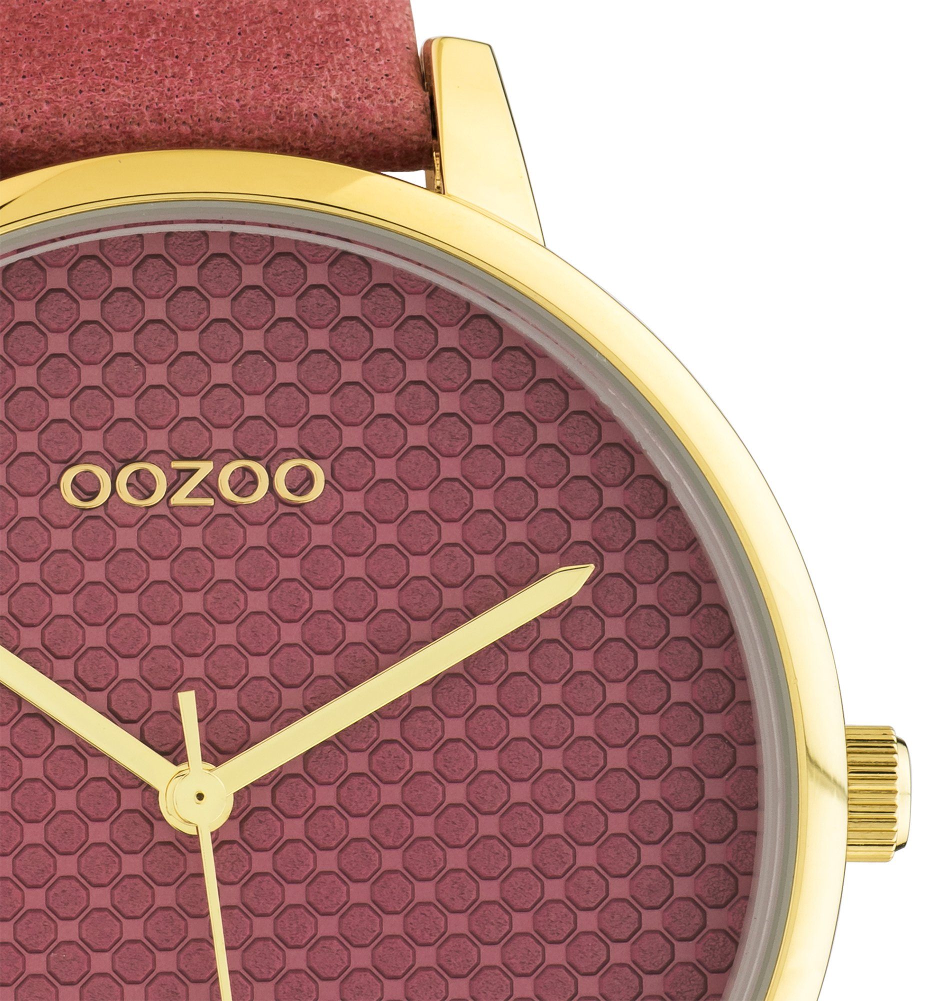 OOZOO Quarzuhr C10591, Metallgehäuse, goldfarben IP-beschichtet, Ø ca. 42 mm