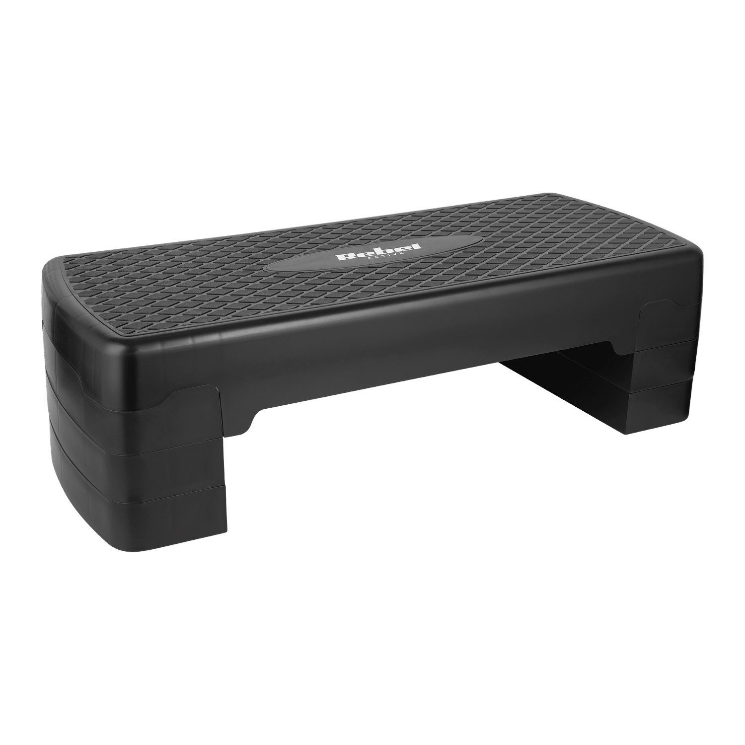 REBEL Stepper RBA-3227-BK Aerobic- und Fitness-Step Active, 3 Stufen, 68 cm, schwarz