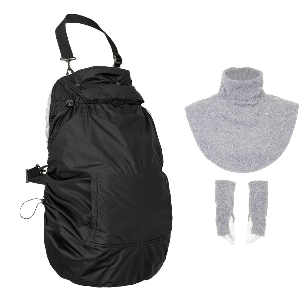 Hoppediz Babytrage Fleece-Cover 3-in-1 mit Regenschutz, Schalkragen & Stulpen