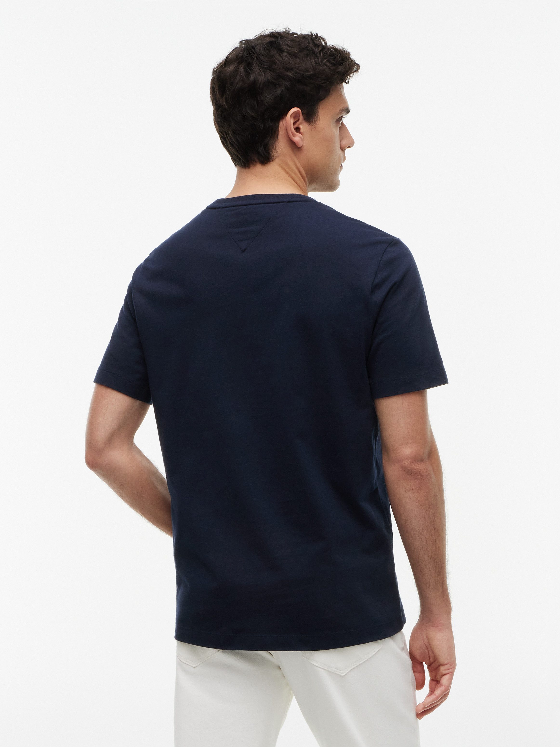 Tommy Hilfiger T-Shirt ESSENTIAL REGULAR FIT SOLID mit Stickerei unifarben, casual, Baumwolle, Rundhals