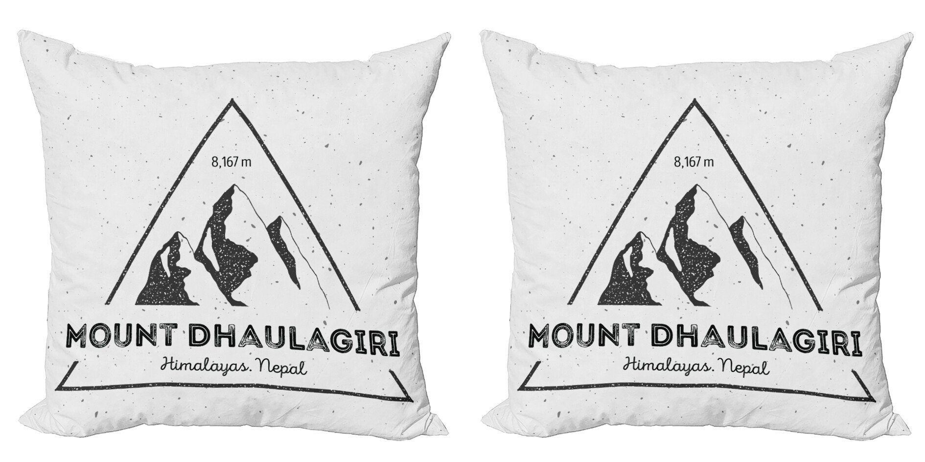 Nepal Modern Kissenbezüge (2 Abakuhaus Himalaya Accent Stück), Digitaldruck, Doppelseitiger im Dhaulagiri