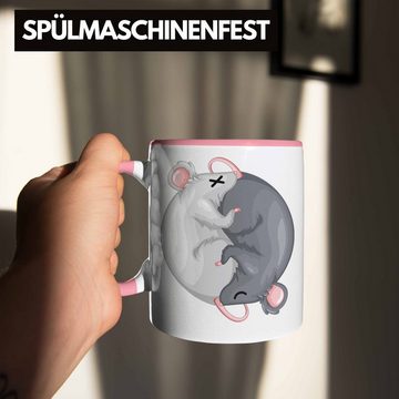 Trendation Tasse Maus Ratten Yin Yang Tiere Zeichen Japan Geschenk