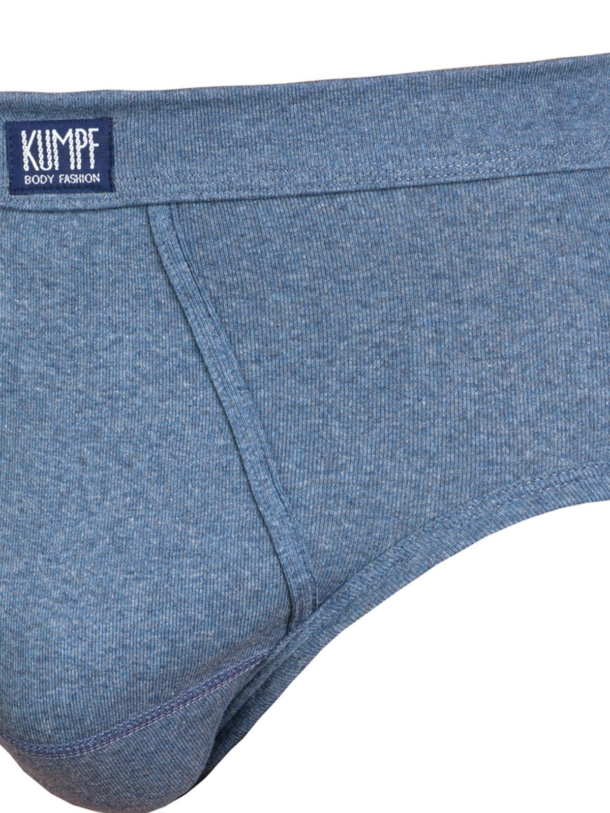 KUMPF Slip Herren Slip blau-melange Eingriff 1-St) Workerwear (Stück, mit eingriff mit