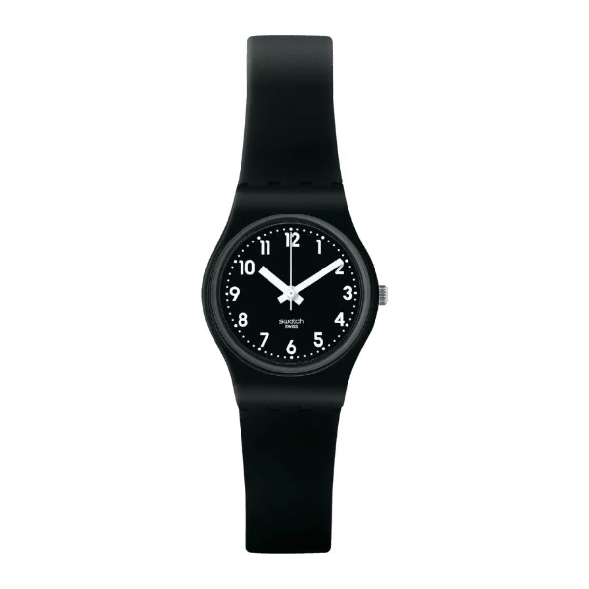 Swatch Quarzuhr Swatch LB170E Damen-Uhr Lady Black Single Analog Quarz Silikon-Armband