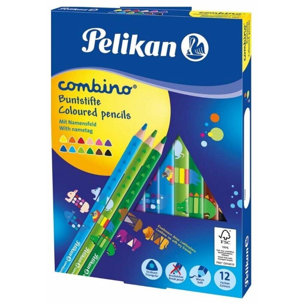Pelikan Buntstift Buntstifte Combino dreieckig dick in Faltschachtel