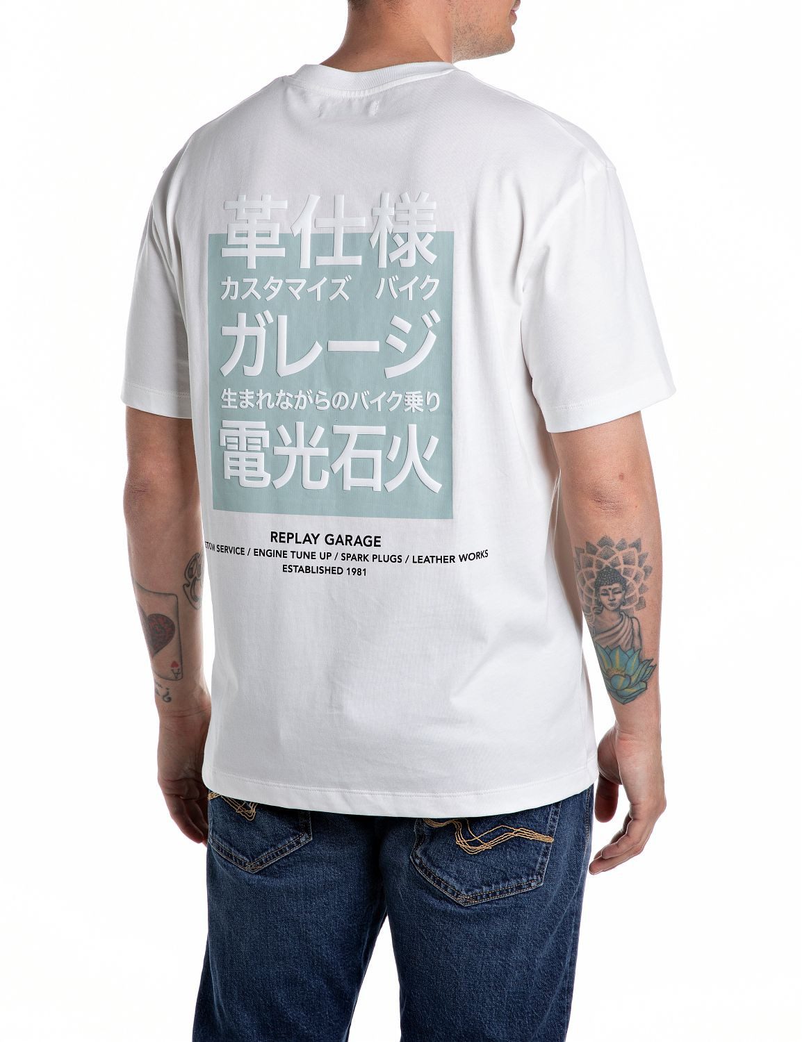 Replay T-Shirt mit großem Backprint günstig online kaufen