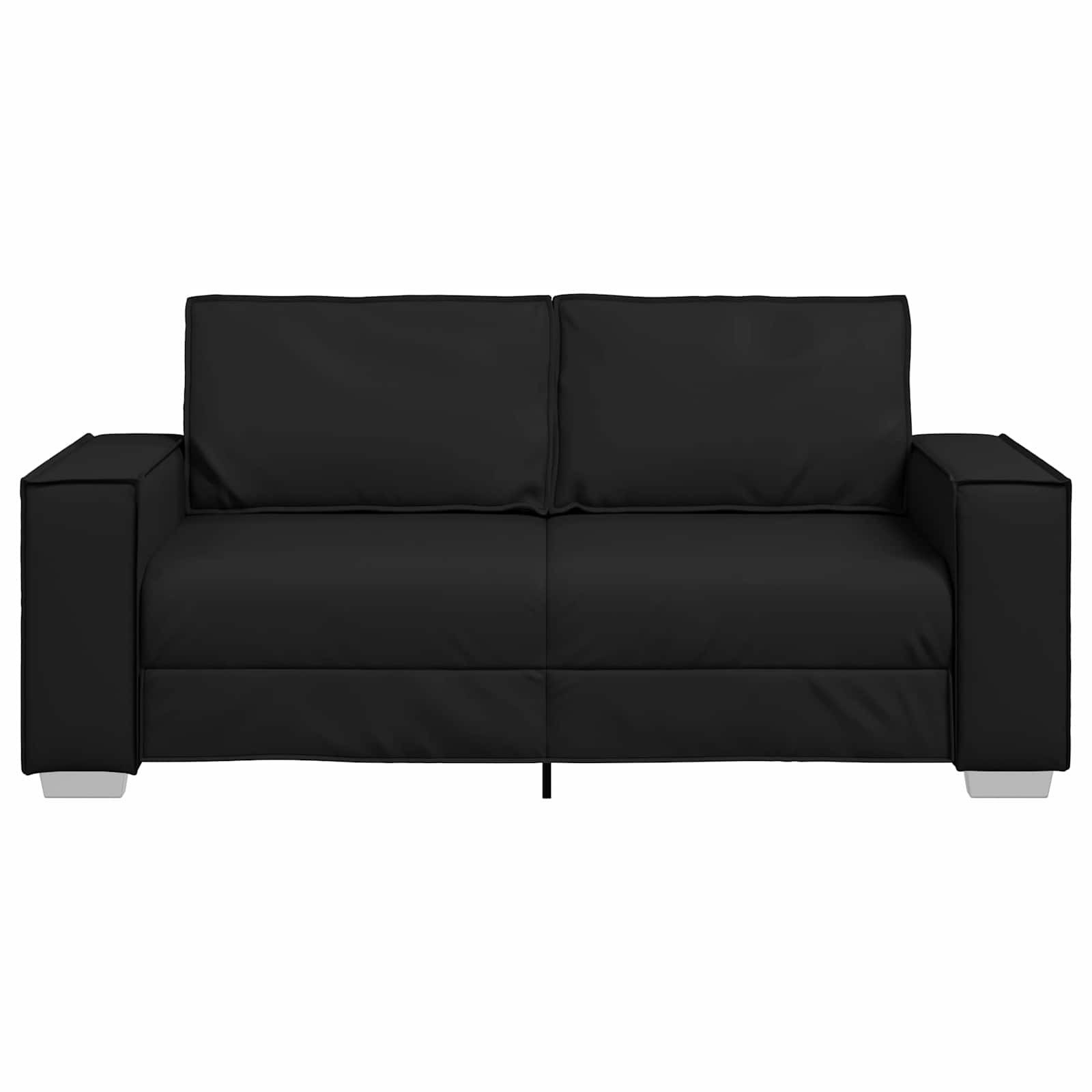 vidaXL Sofa Zweisitzer-Sofa Schwarz 180 cm Kunstleder, 1 Teile