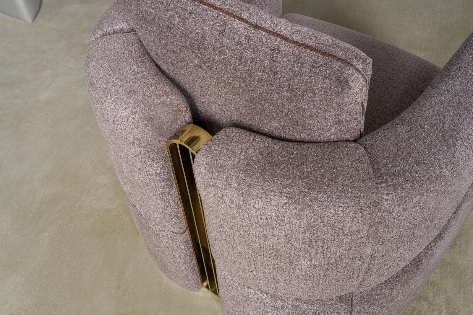 JVmoebel Lounge Sessel Sessel Modern (Sessel), Textil In Sitzer Club Relax Europe Sessel Made Design Luxus