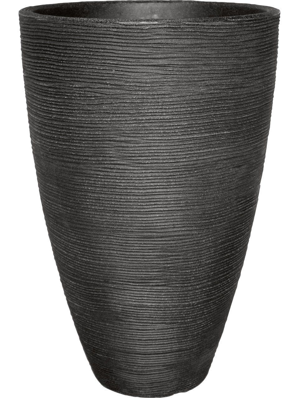 Pflanzkübel Geli Pflanztopf mit Rillen Ø 40 x 60 cm anthrazit