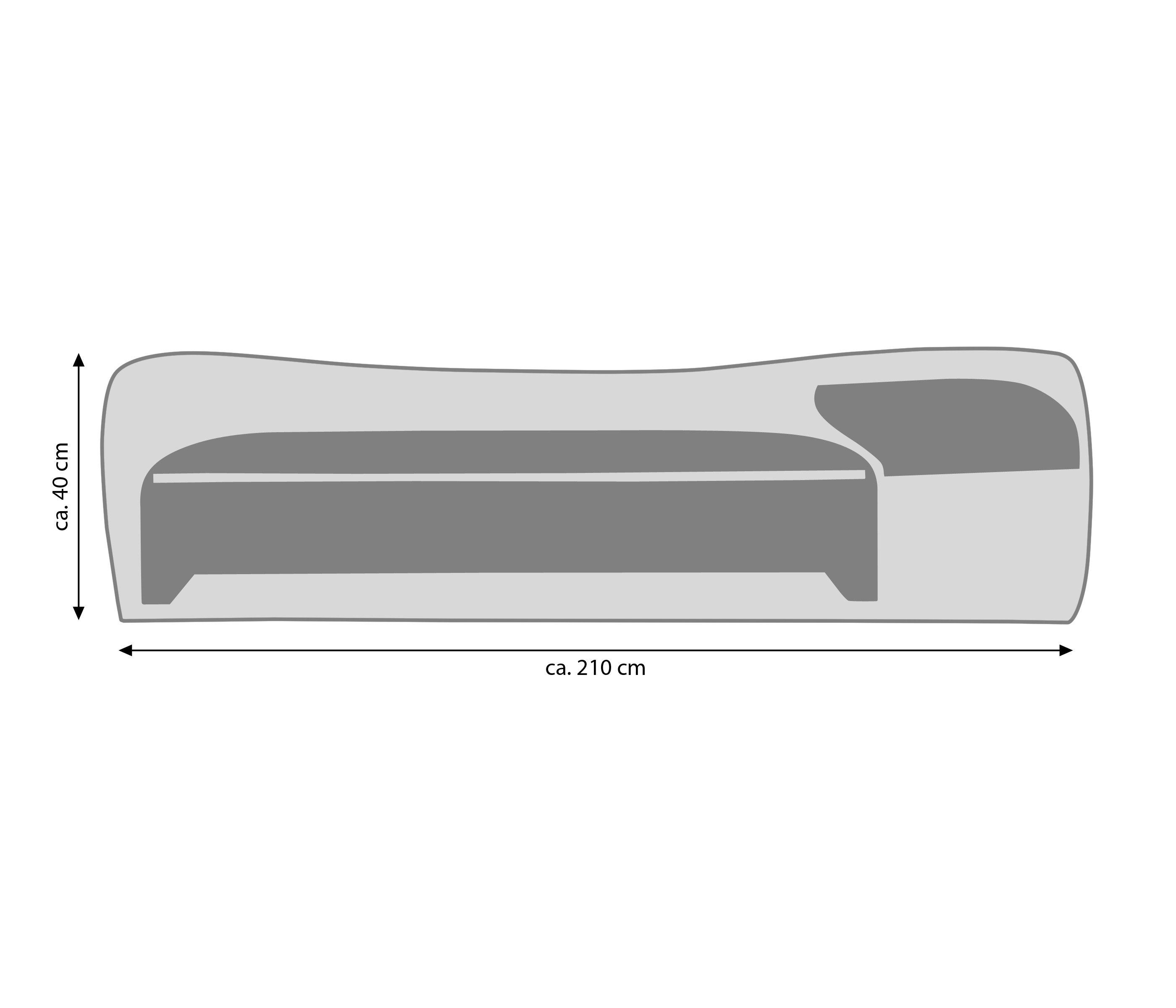 Dehner Gartenmöbel-Schutzhülle für Gartenliege, 210 x 75 x 40 cm, Polyester, grau, Idealer und passgenauer Schutz aus Polyester für Ihre Gartenliegen