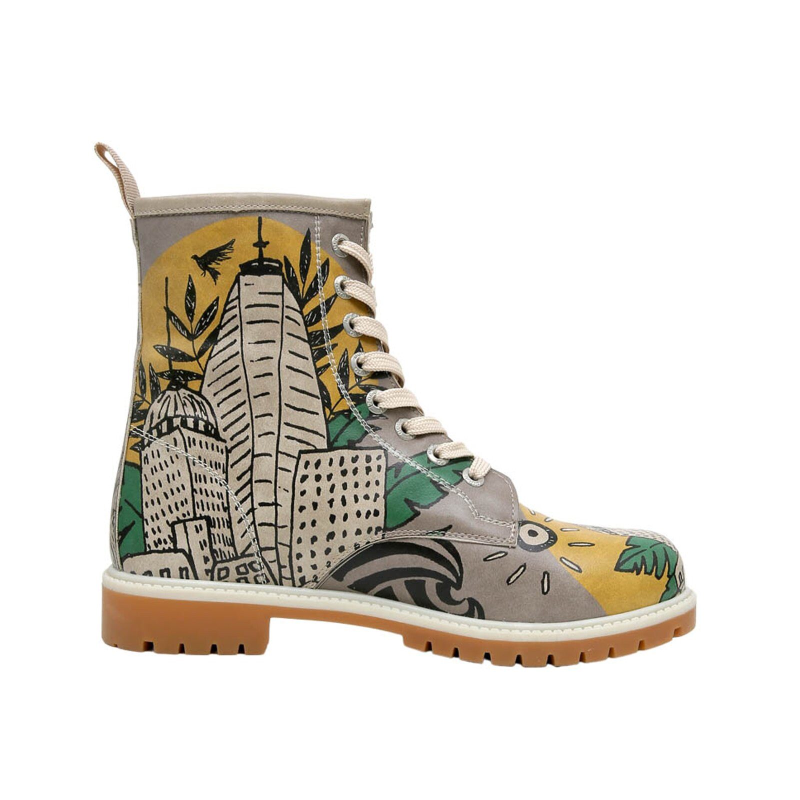 DOGO Long Boots Schnürstiefel Fragile Damen Stiefeletten, Longe Schnürboots Handgefertigt
