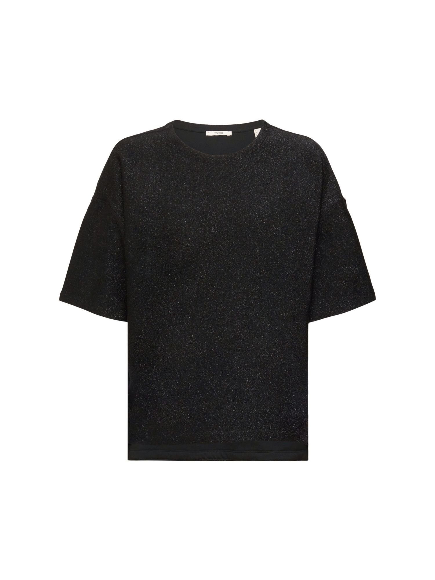 Esprit T-Shirt Oversize-T-Shirt mit Glitzereffekt (1-tlg)