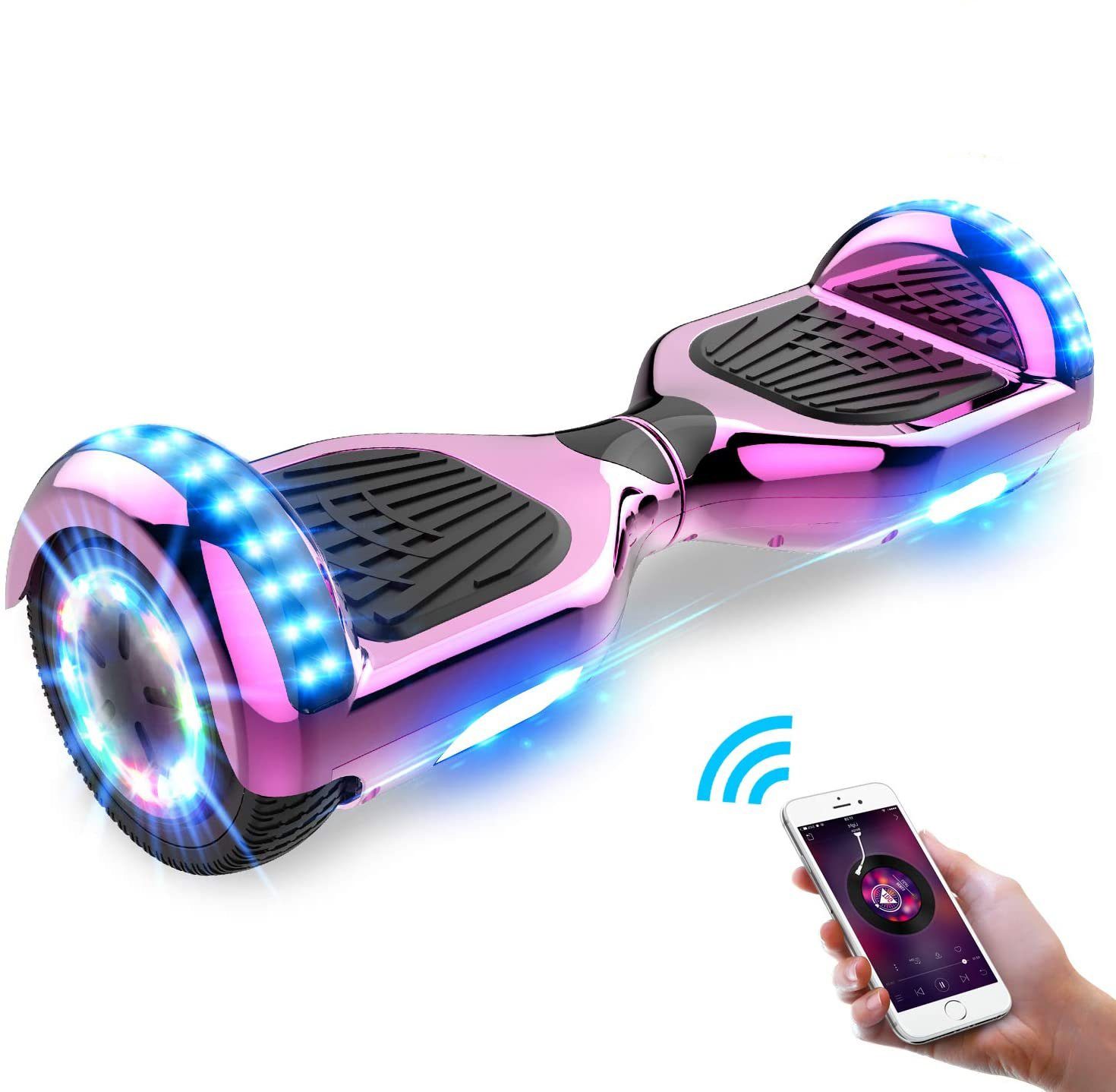 HITWAY Balance Scooter, Hoverboard BalanceScooter 6.5" mit LedLicht Bluetooth