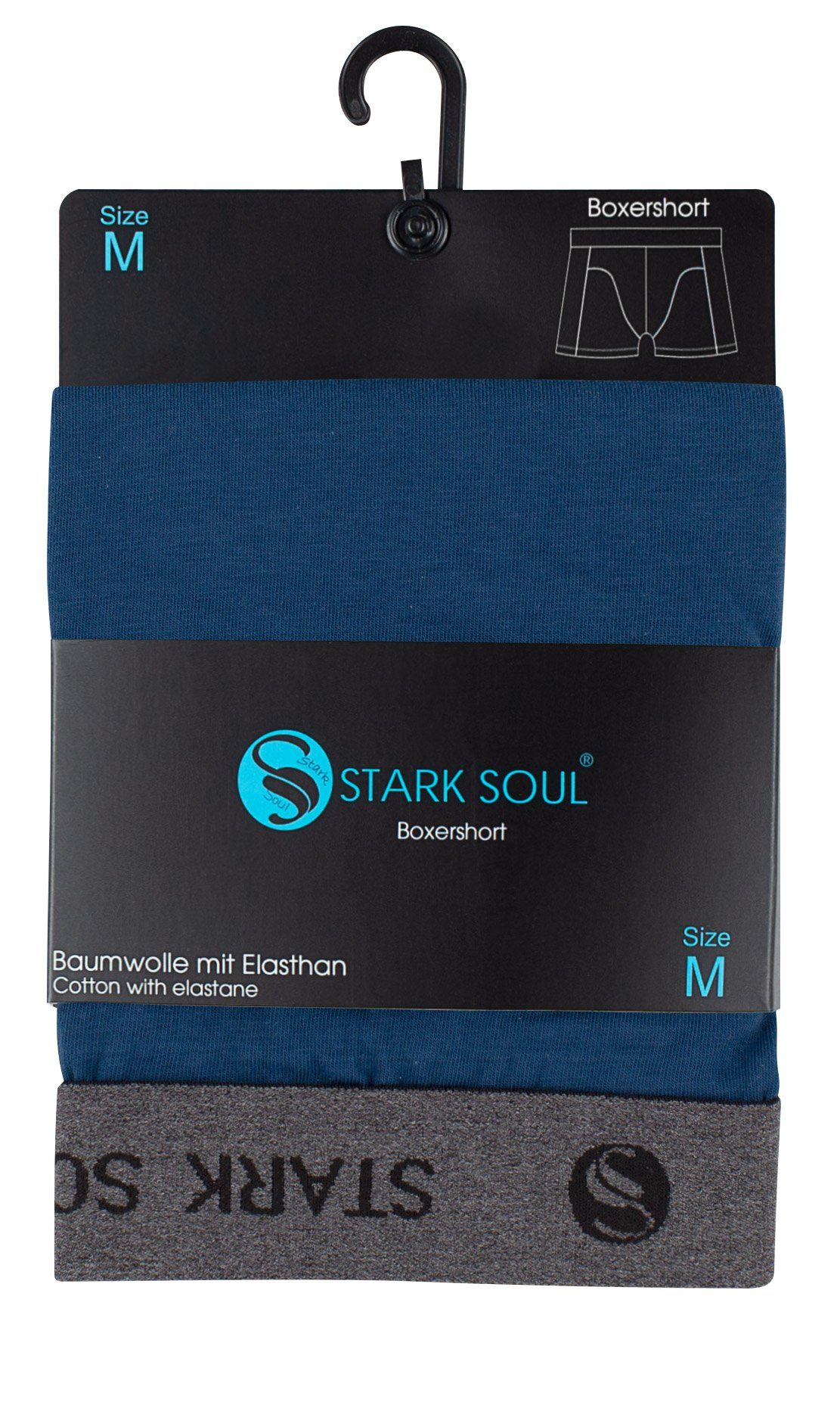 Stark Soul® Marineblau weiche - 3er-Pack 3er Baumwolle Boxershorts, Pack, Herren Retroshorts, Trunks Boxershorts