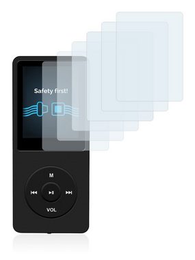 Savvies Schutzfolie für AGPtek 8GB MP3-Player, Displayschutzfolie, 6 Stück, Folie klar