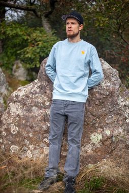 Capricorn Rockwear Sweatshirt Whitby hellblau Seitlich eingenähter Rippstoff, Größen von S bis 5XL