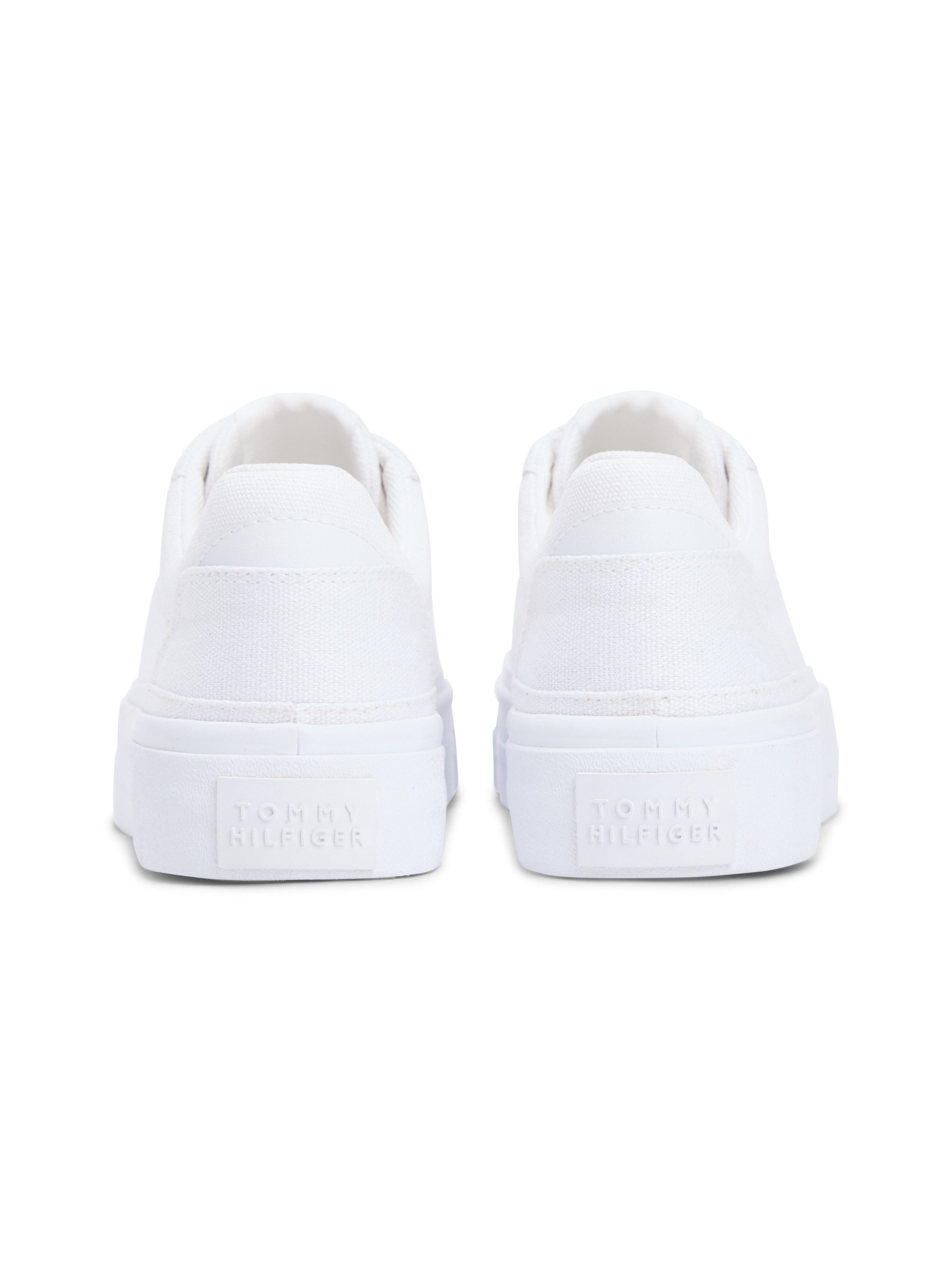 Tommy Hilfiger TH FOXING PLATFORM CANVAS Plateausneaker Freizeitschuh, Schnürschuh, Halbschuh mit Schaftrand-Polsterung