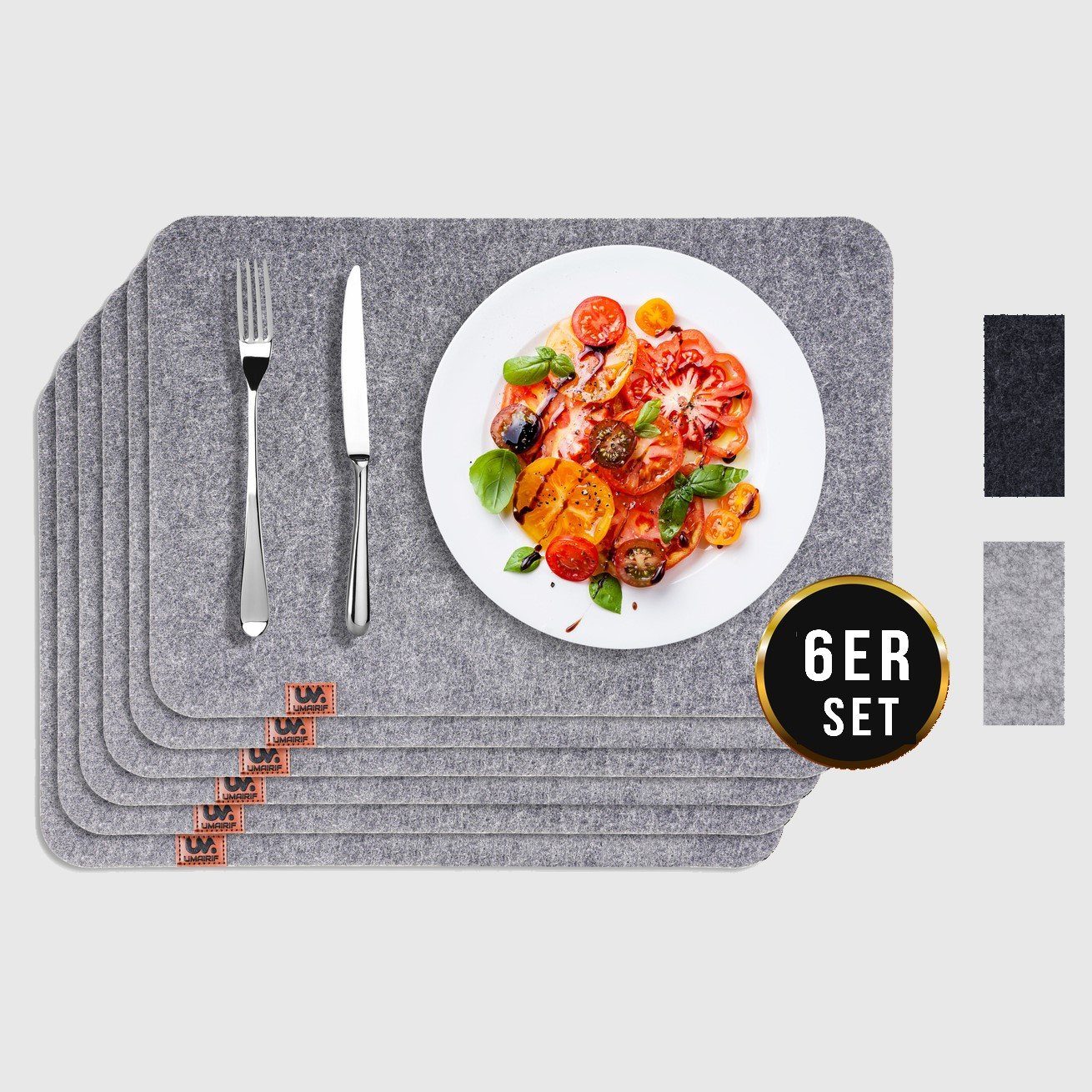 Montegoni Platzset Rutschfeste Tischset abwaschbar aus Filz 6er Set, (6 Tis günstig online kaufen