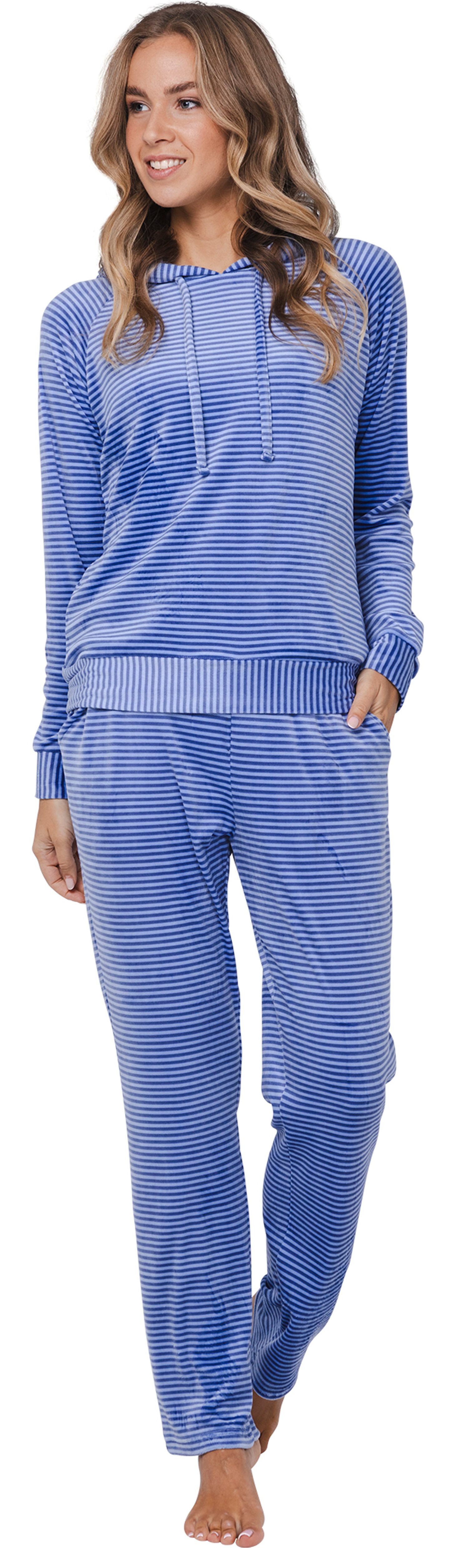 Rebelle Hausanzug Damen Homewearanzug mit Kapuze (2 tlg) Modisches Design