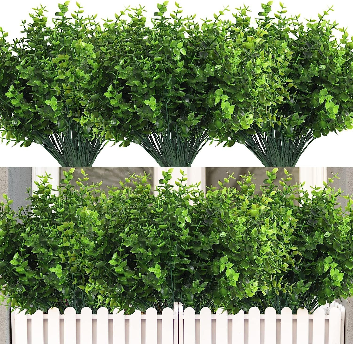 Kunstblumenstrauß Künstliche Eukalyptus-Pflanzen,UV-beständig,kein Verblassen, Jormftte