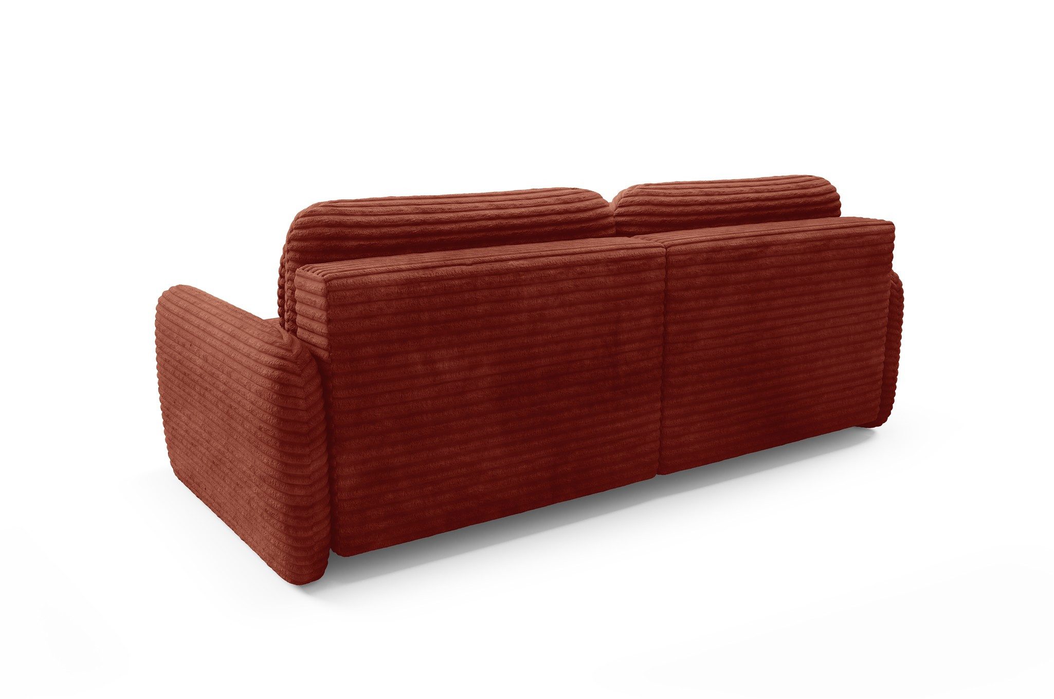 Fun Möbel Ecksofa Schlafsofa SIMONE mit Ottomane in Stoff Ambience, ausziehbare Liegefläche, Bettkasten, Rücken echt bezogen