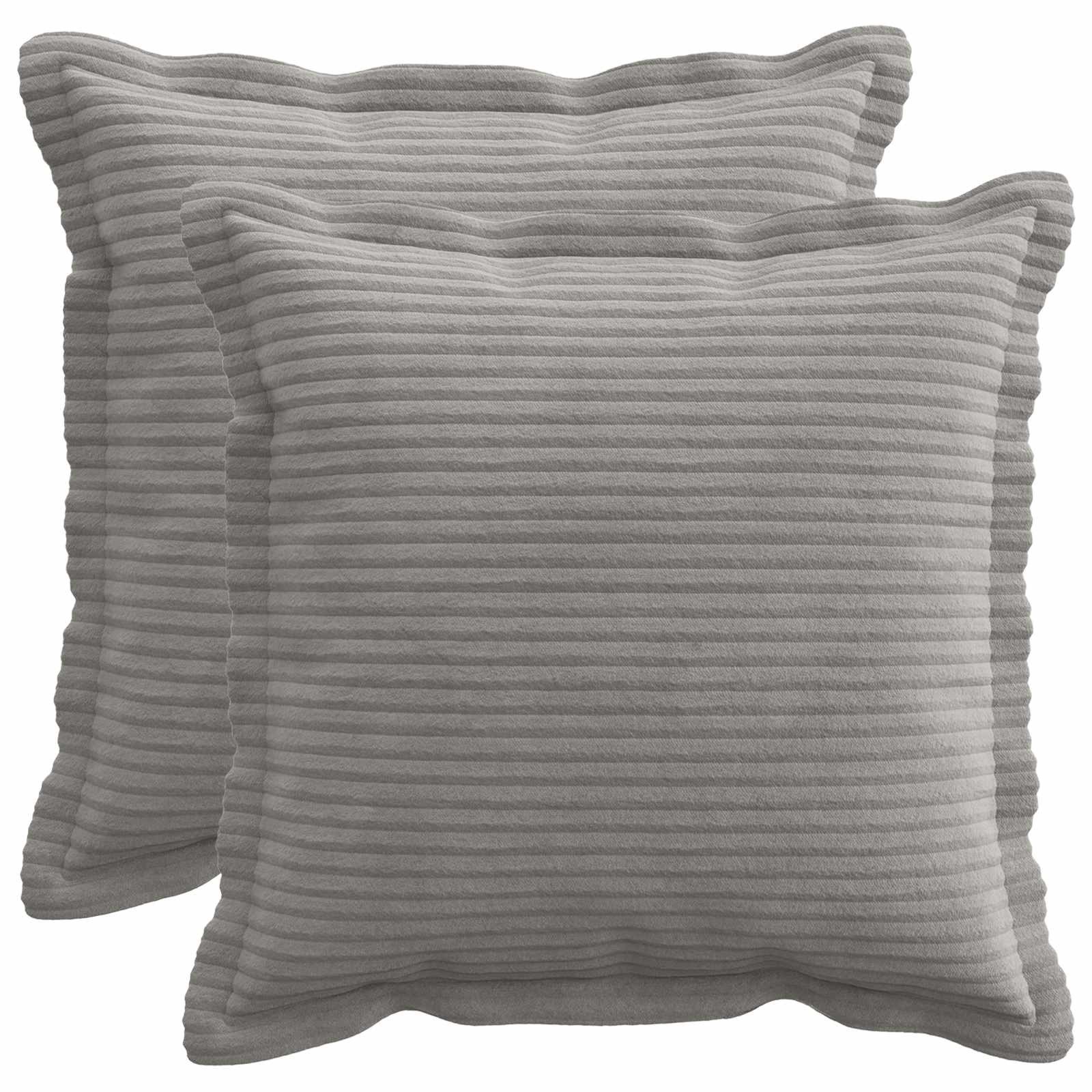 vidaXL Kissenbezug Kissenbezug 2 stk. HOUTEN Hellgrau 40 x 40 cm Cord, (2 Stück)