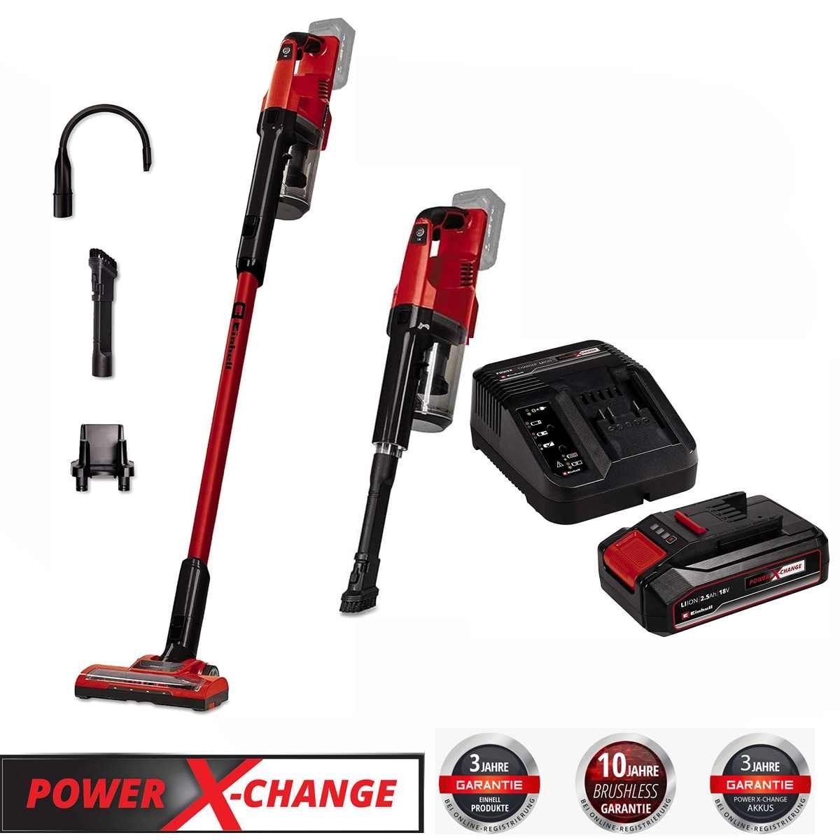 Einhell Akku-Stielstaubsauger Einhell Akku-Stielstaubsauger TE-SV 18 Li-18V+ Akku 2.5 Ah + Ladegerät