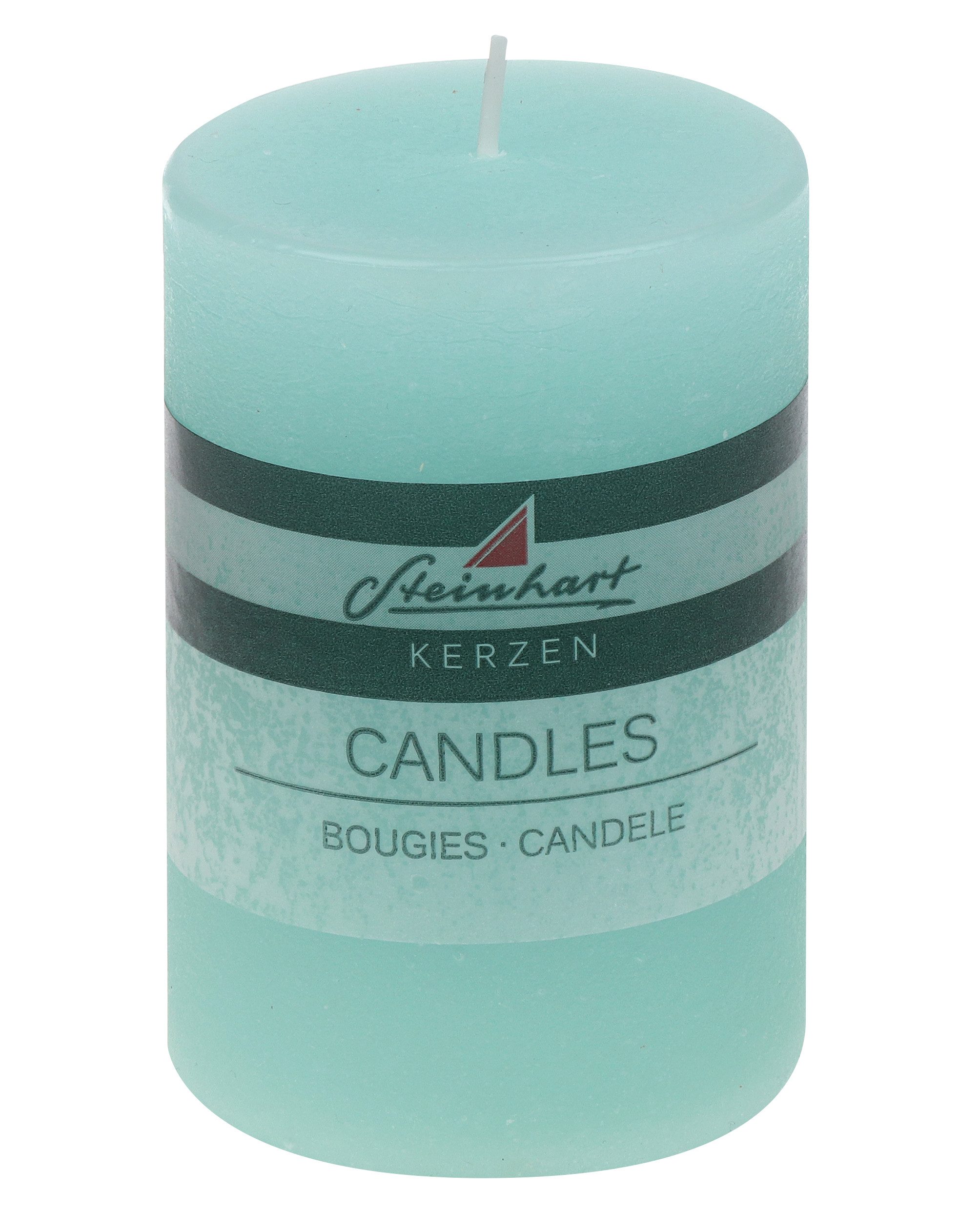 Steinhart Kerzen Rustic-Kerze Stumpenkerze "Raureif" Mint 100/68 mm