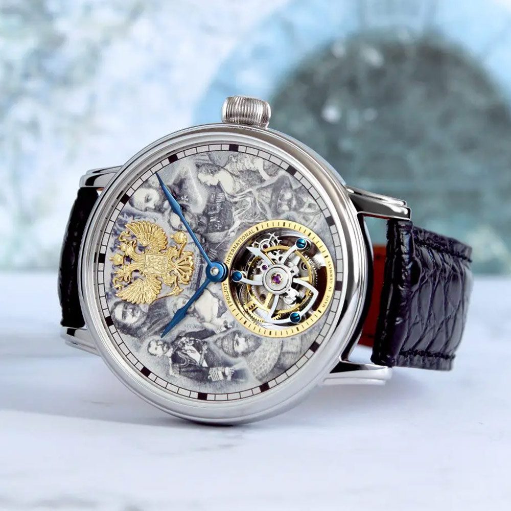 Poljot International Automatikuhr Tourbillon Dynasty Schwarz