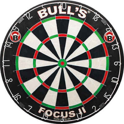 BULL'S Dartscheibe BULL'S Focus II Bristle Dart Board, Spider ist in das Sisal eingelassen und verhindert somit Bouncer