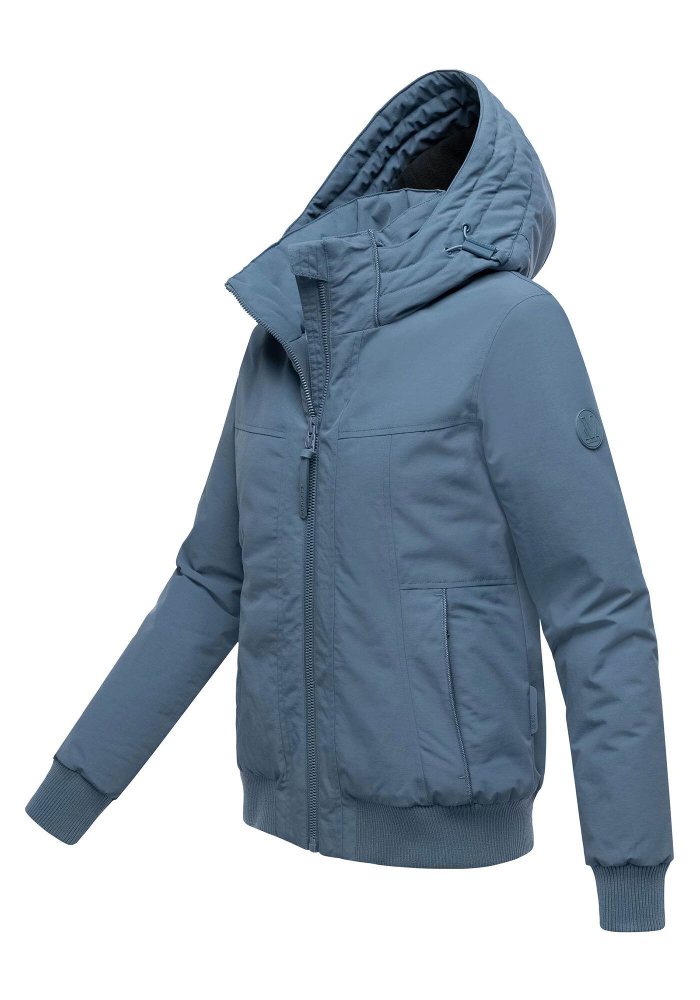 Marikoo Winterjacke Mooni 16 Gefütterte Übergangsjacke mit Kapuze und Kordelzug