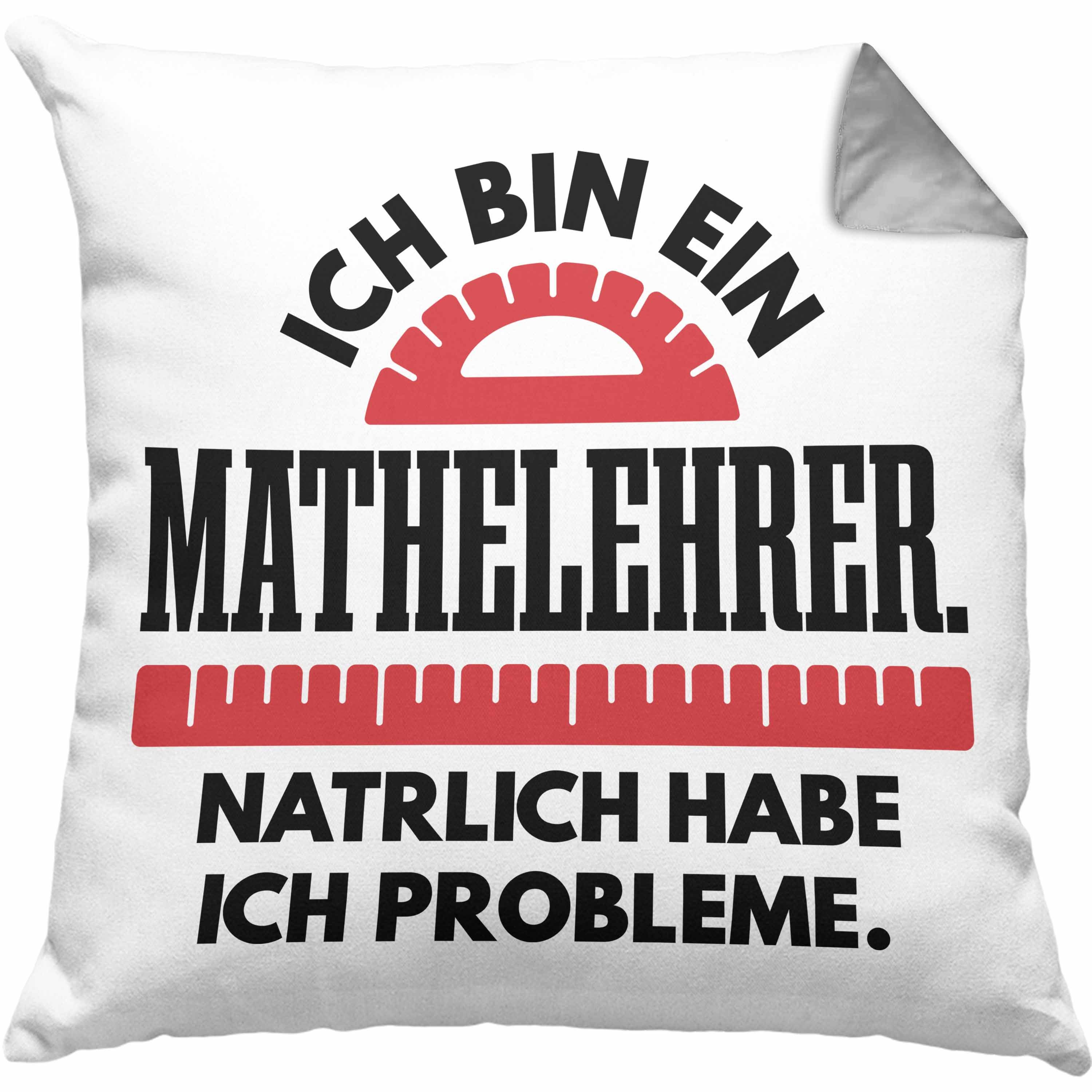 Trendation Dekokissen Mathelehrer Kissen mit Füllung 40x40 Mathematiker Kissen mit Füllung 4