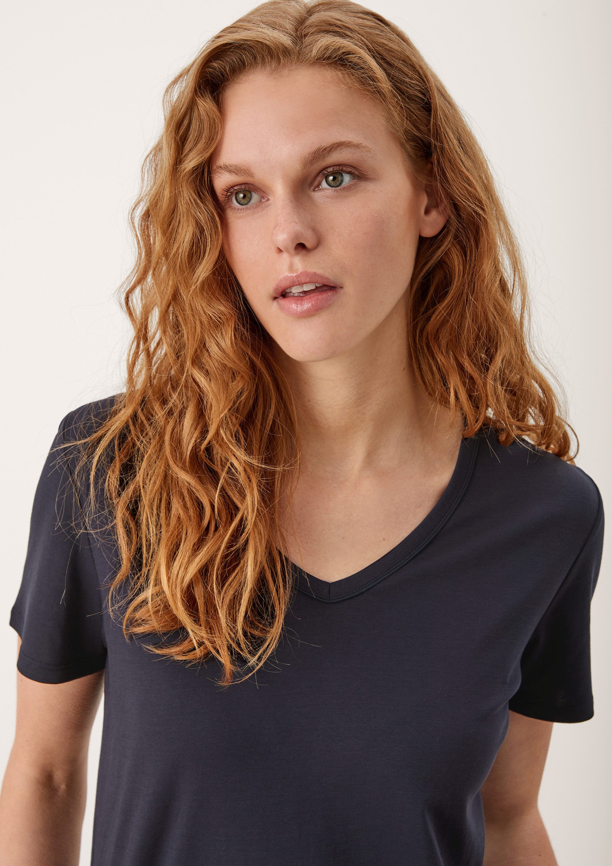 s.Oliver Kurzarmshirt T-Shirt T-Shirt aus Baumwolle