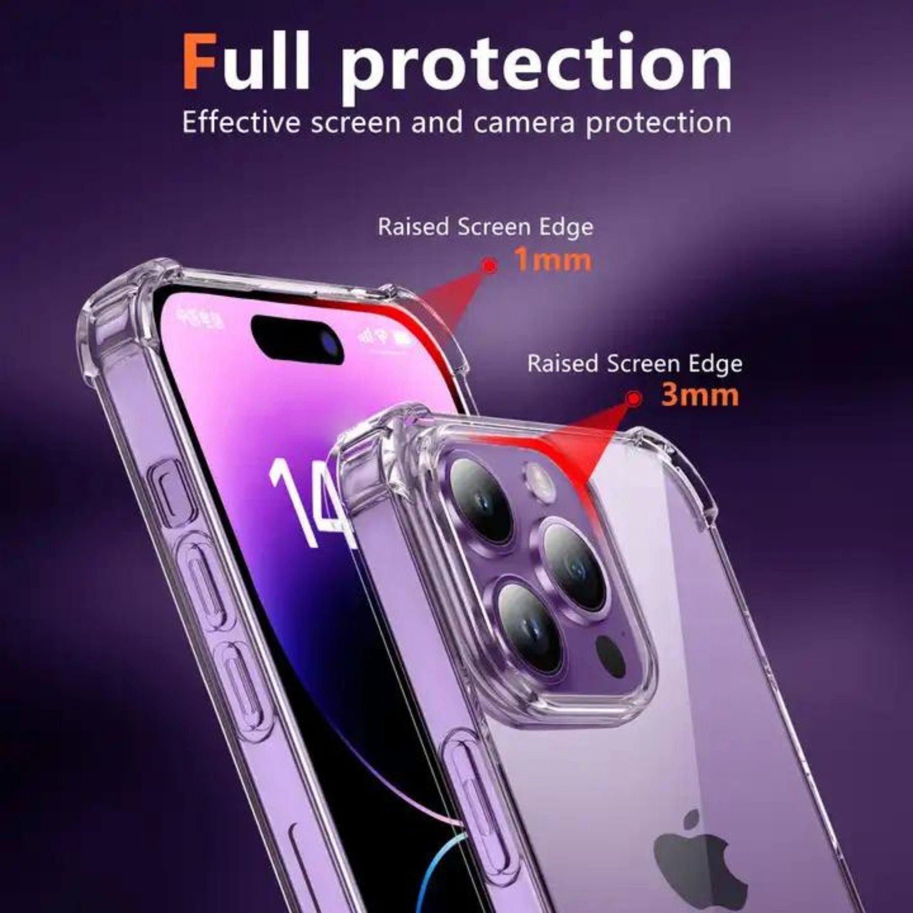 Alpha Electronics Handyhülle 5in1 Hülle für iPhone 14 Plus, 2X Schutzglas 2X Kamera Glas 1x Silikonhülle – Bild 4 von 5