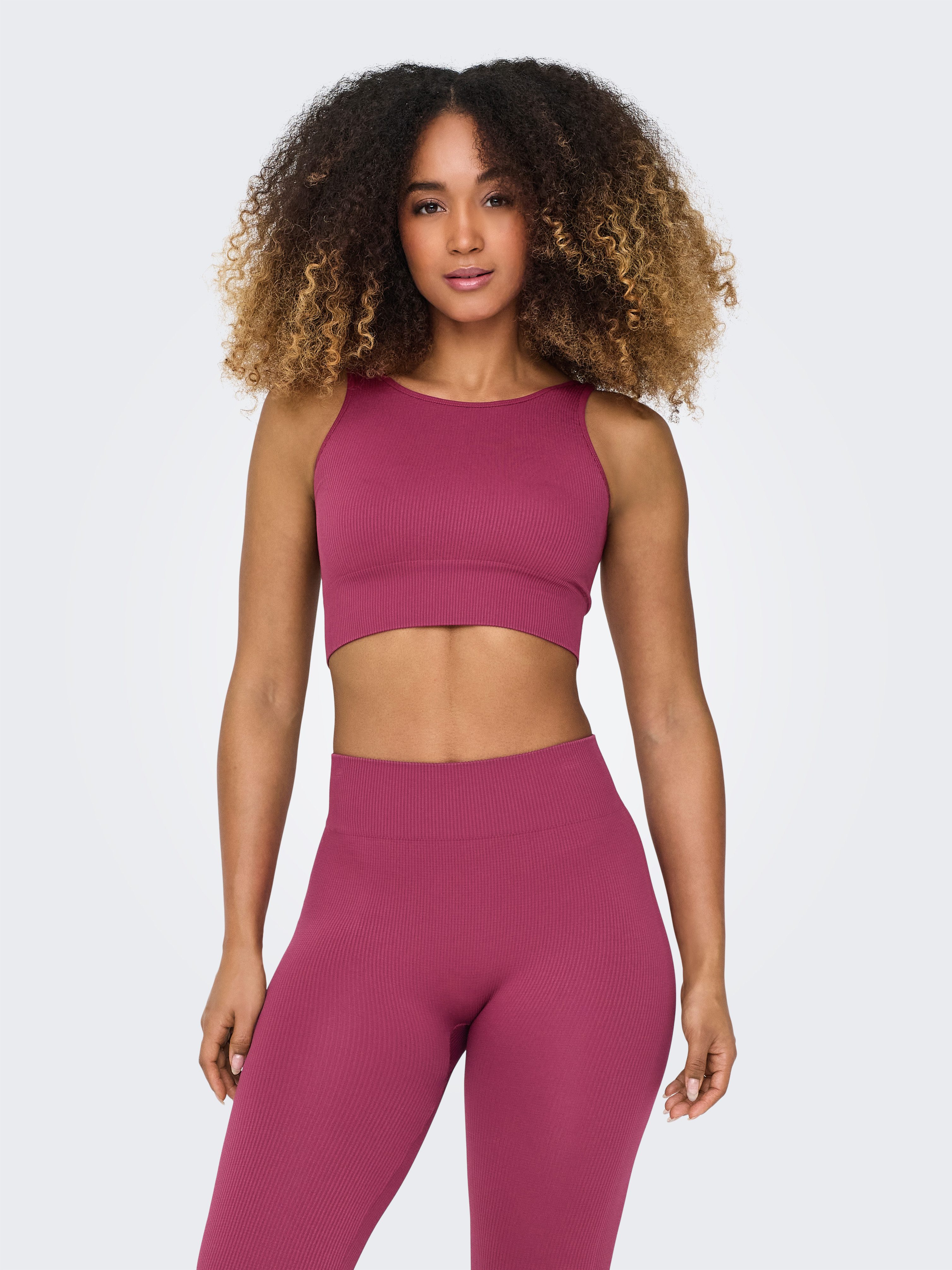 ONLY Play Trainingstop ONPJAIA LIFE Cropped Fit, in feiner Rippstruktur günstig online kaufen